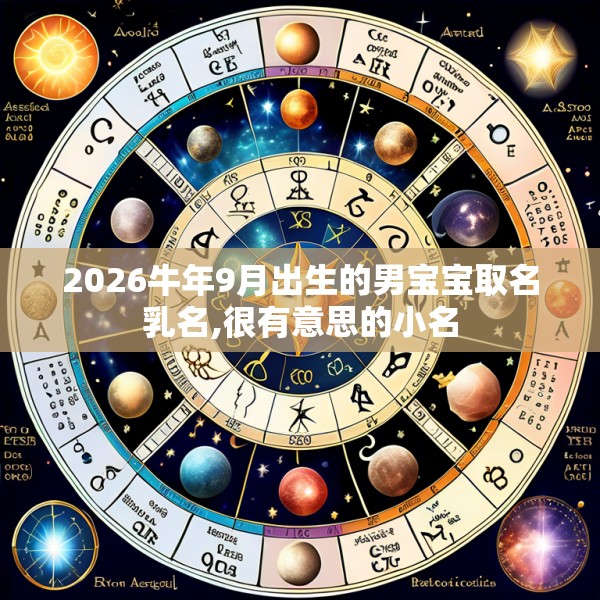 2026牛年9月出生的男宝宝取名乳名,很有意思的小名