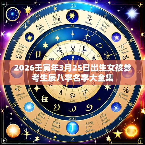 2026壬寅年3月25日出生女孩参考生辰八字名字大全集