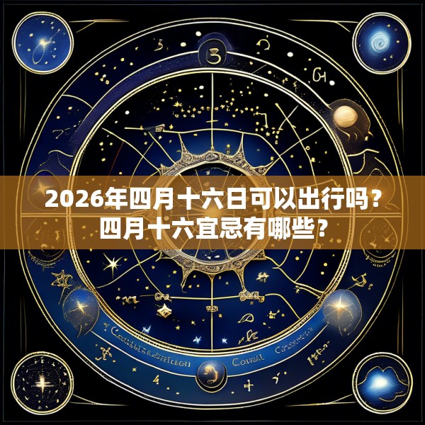 2026年四月十六日可以出行吗？四月十六宜忌有哪些？