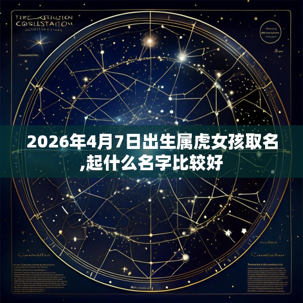 2026年4月7日出生属虎女孩取名,起什么名字比较好