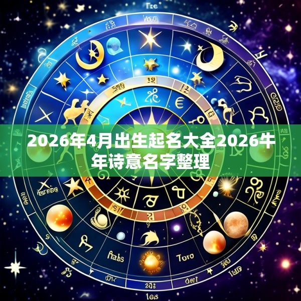 2026年4月出生起名大全2026牛年诗意名字整理