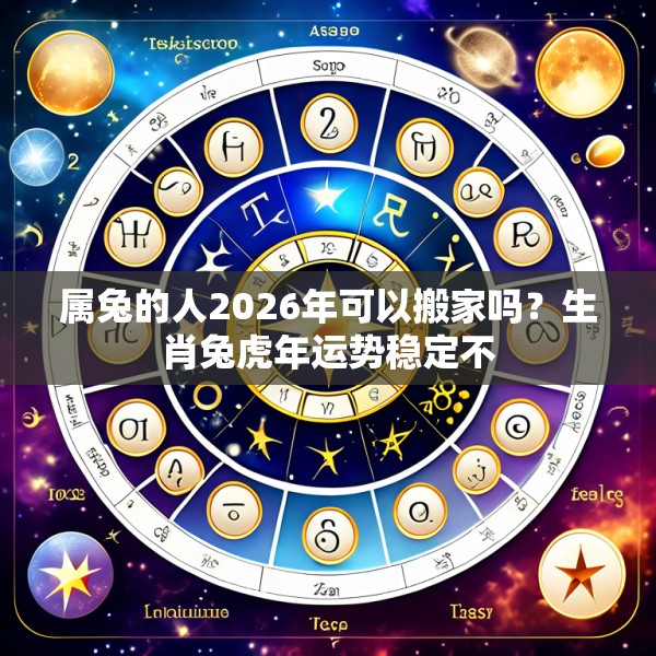 属兔的人2026年可以搬家吗?生肖兔虎年运势稳定不