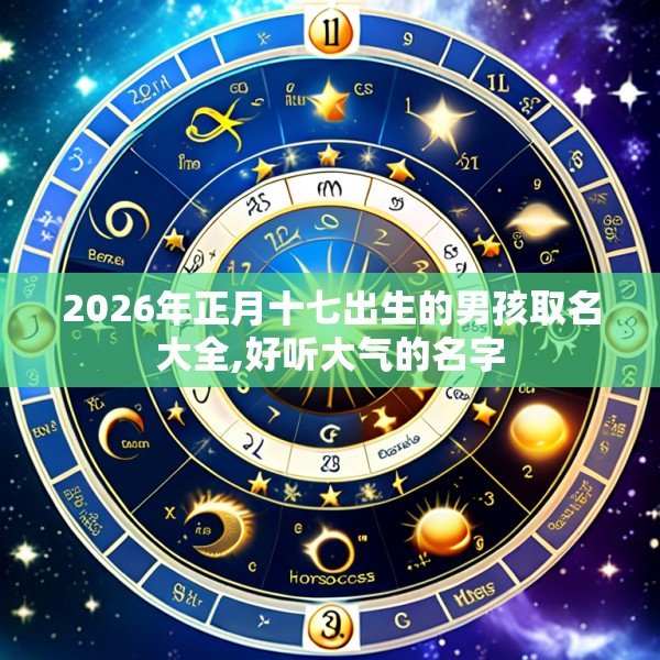 2026年正月十七出生的男孩取名大全,好听大气的名字