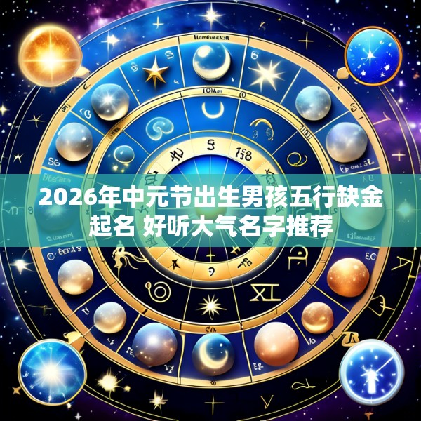2026年中元节出生男孩五行缺金起名 好听大气名字推荐