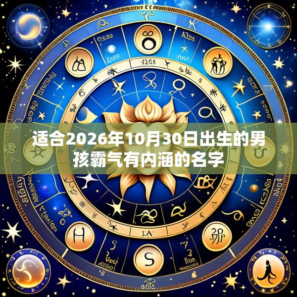 适合2026年10月30日出生的男孩霸气有内涵的名字