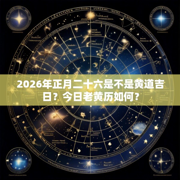 2026年正月二十六是不是黄道吉日?今日老黄历如何?