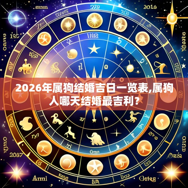 2026年属狗结婚吉日一览表,属狗人哪天结婚最吉利？