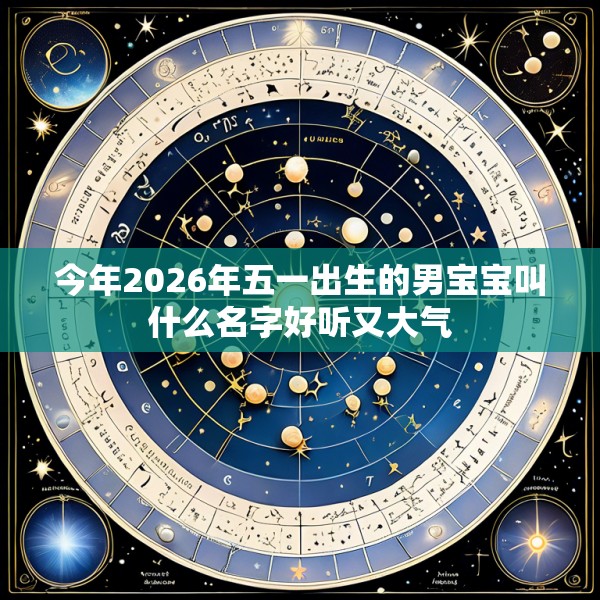今年2026年五一出生的男宝宝叫什么名字好听又大气