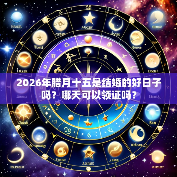 2026年腊月十五是结婚的好日子吗？哪天可以领证吗？