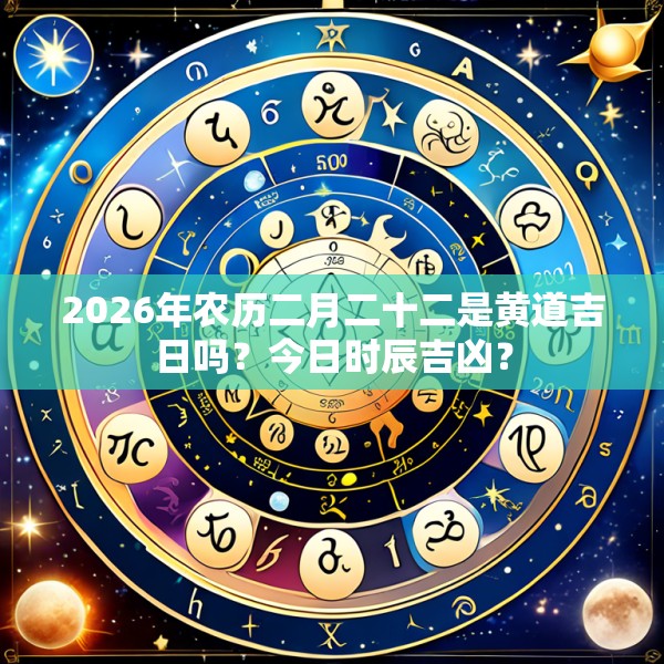 2026年农历二月二十二是黄道吉日吗?今日时辰吉凶?