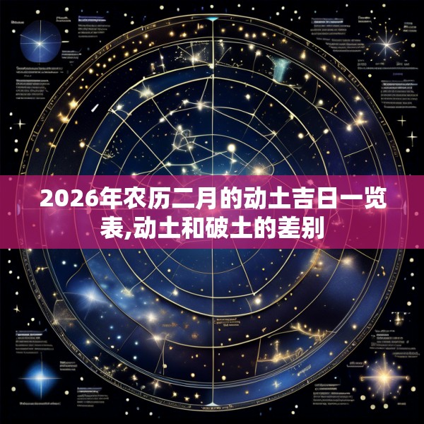 2026年农历二月的动土吉日一览表,动土和破土的差别