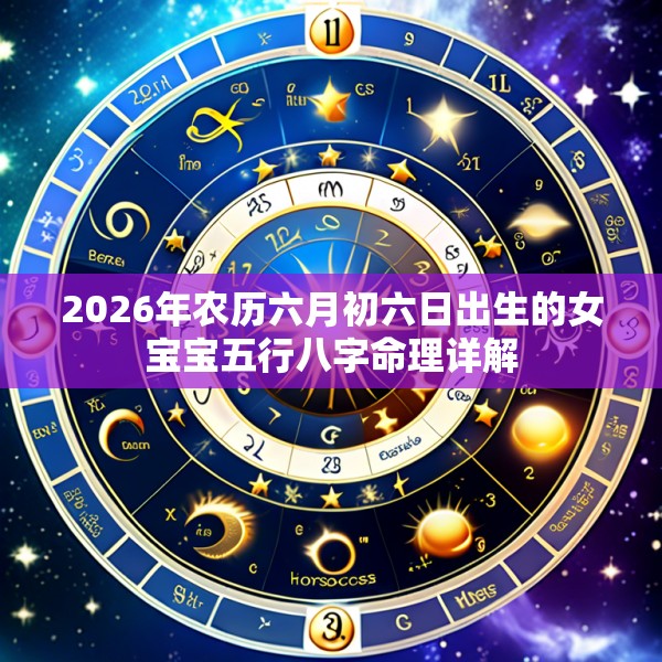 2026年农历六月初六日出生的女宝宝五行八字命理详解