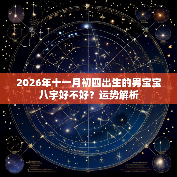 2026年十一月初四出生的男宝宝八字好不好？运势解析