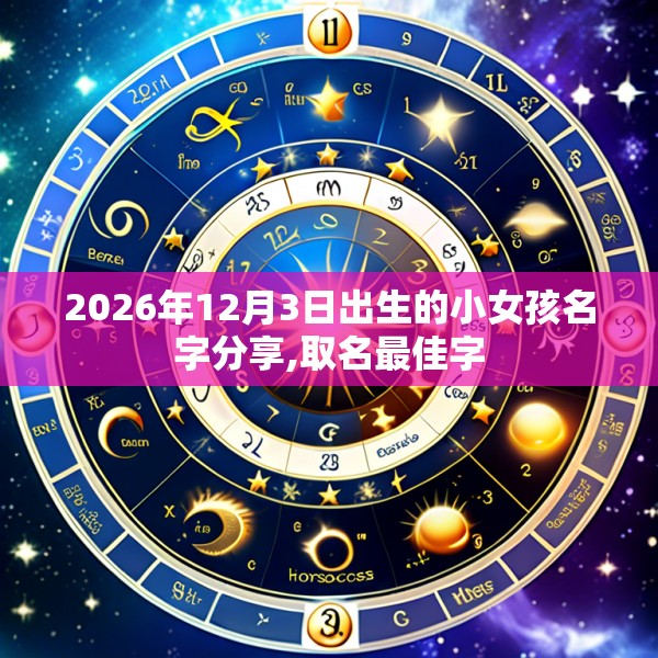 2026年12月3日出生的小女孩名字分享,取名最佳字