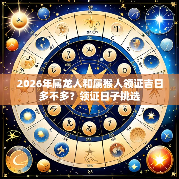 2026年属龙人和属猴人领证吉日多不多?领证日子挑选