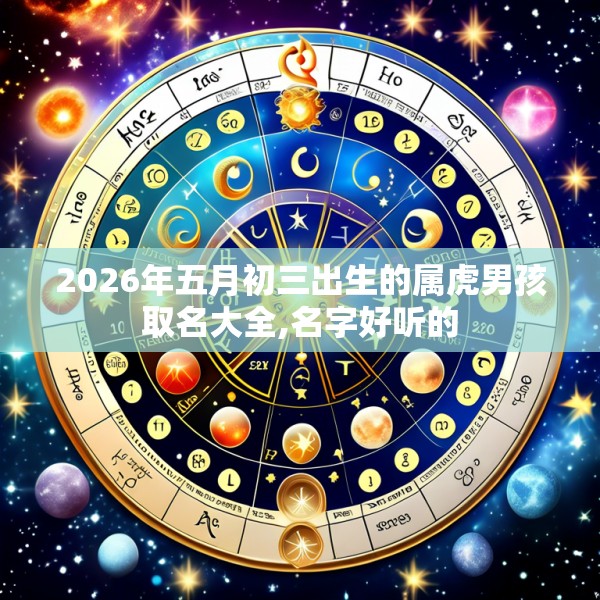 2026年五月初三出生的属虎男孩取名大全,名字好听的
