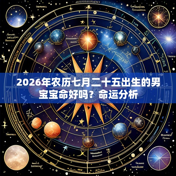 2026年农历七月二十五出生的男宝宝命好吗？命运分析