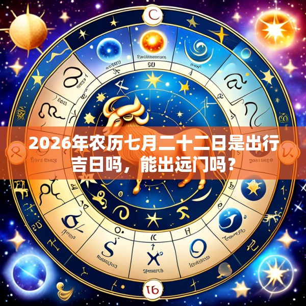 2026年农历七月二十二日是出行吉日吗，能出远门吗？