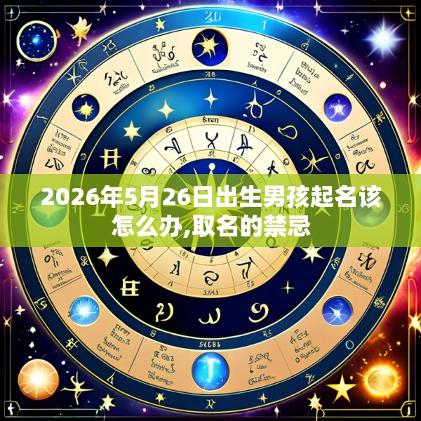 2026年5月26日出生男孩起名该怎么办,取名的禁忌