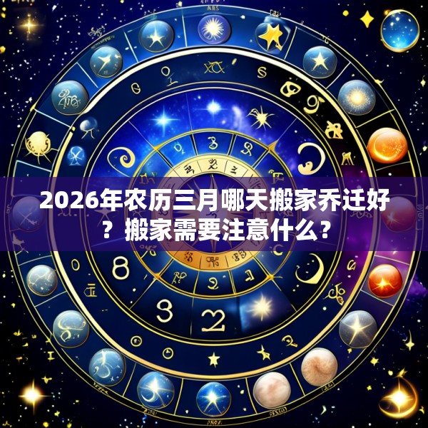 2026年农历三月哪天搬家乔迁好？搬家需要注意什么？