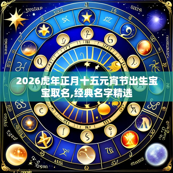 2026虎年正月十五元宵节出生宝宝取名,经典名字精选