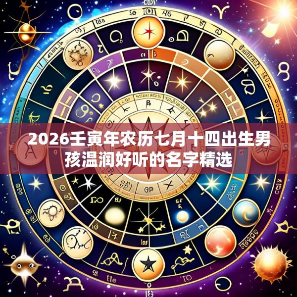 2026壬寅年农历七月十四出生男孩温润好听的名字精选