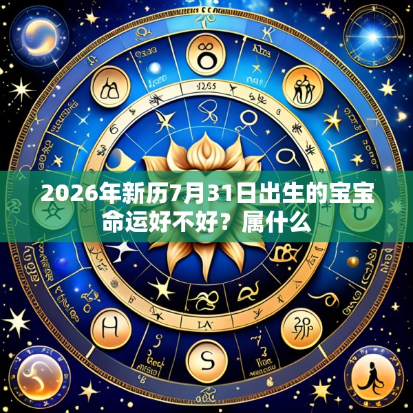 2026年新历7月31日出生的宝宝命运好不好？属什么