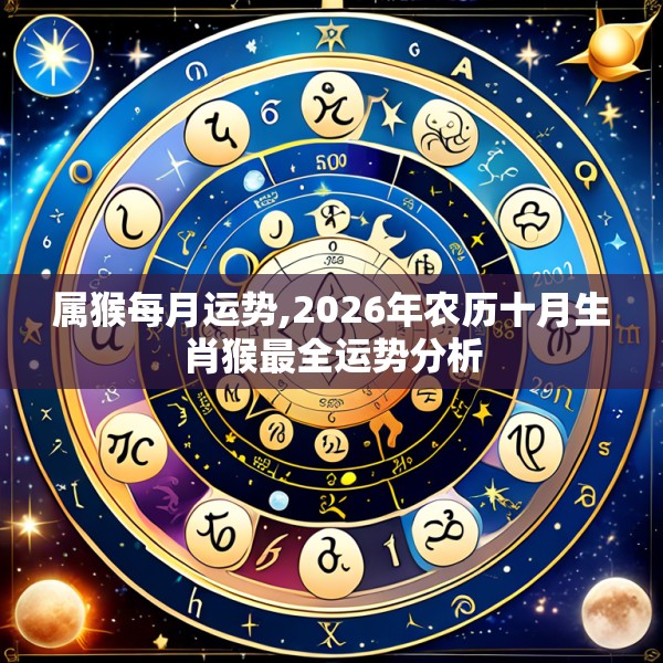 属猴每月运势,2026年农历十月生肖猴最全运势分析