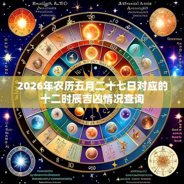 2026年农历五月二十七日对应的十二时辰吉凶情况查询