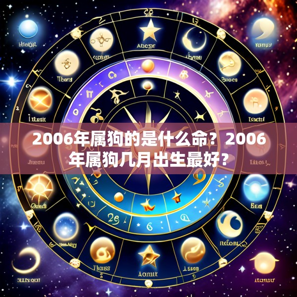 2006年属狗的是什么命？2006年属狗几月出生最好？