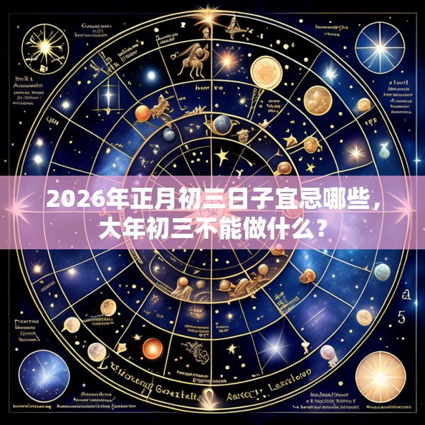 2026年正月初三日子宜忌哪些，大年初三不能做什么？