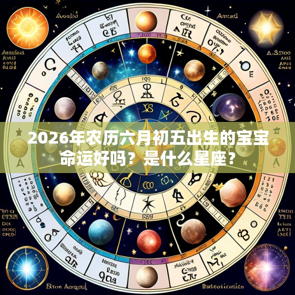 2026年农历六月初五出生的宝宝命运好吗？是什么星座？