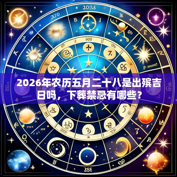 2026年农历五月二十八是出殡吉日吗，下葬禁忌有哪些？