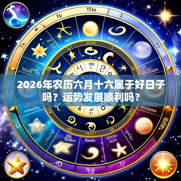 2026年农历六月十六属于好日子吗？运势发展顺利吗？