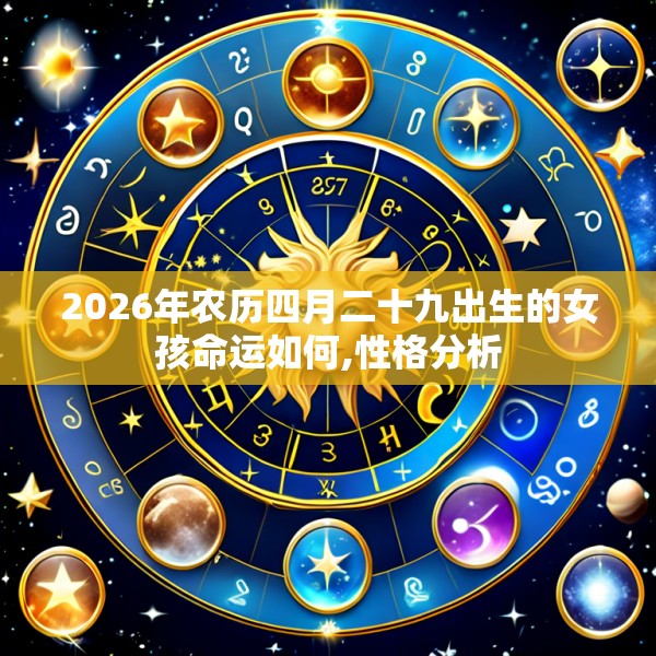 2026年农历四月二十九出生的女孩命运如何,性格分析