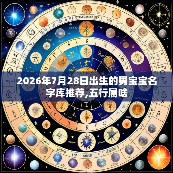2026年7月28日出生的男宝宝名字库推荐,五行属啥