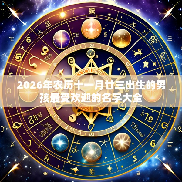 2026年农历十一月廿三出生的男孩最受欢迎的名字大全