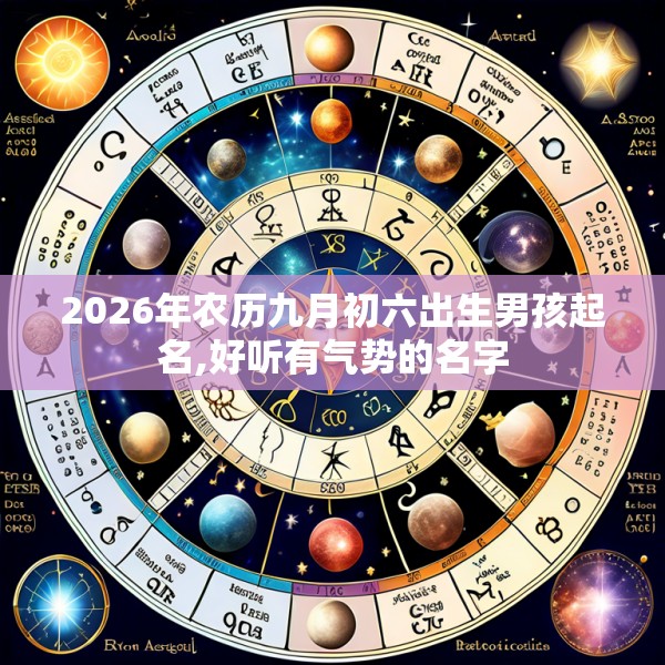 2026年农历九月初六出生男孩起名,好听有气势的名字