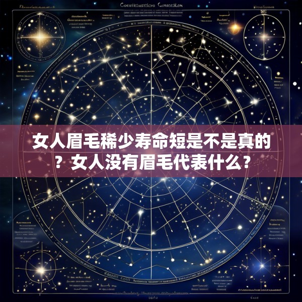 女人眉毛稀少寿命短是不是真的？女人没有眉毛代表什么？