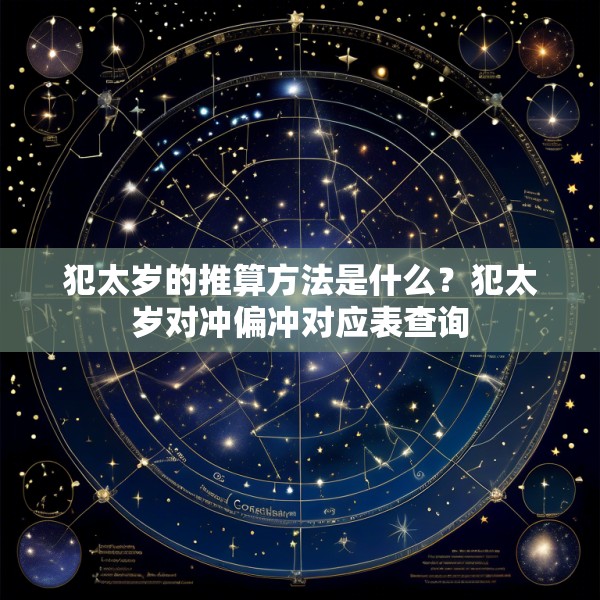 犯太岁的推算方法是什么？犯太岁对冲偏冲对应表查询