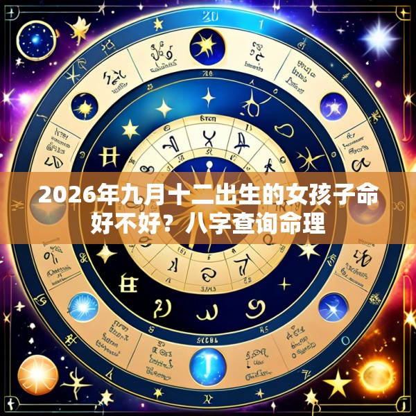 2026年九月十二出生的女孩子命好不好？八字查询命理