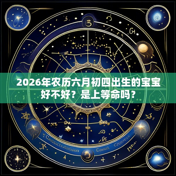2026年农历六月初四出生的宝宝好不好?是上等命吗?