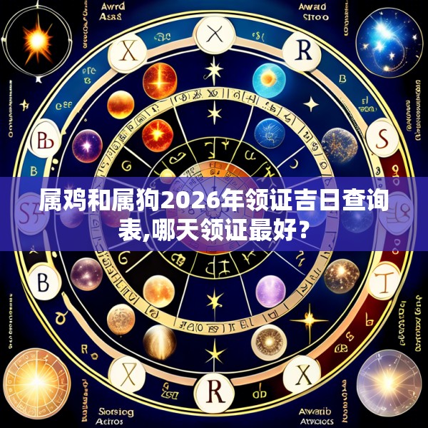 属鸡和属狗2026年领证吉日查询表,哪天领证最好？