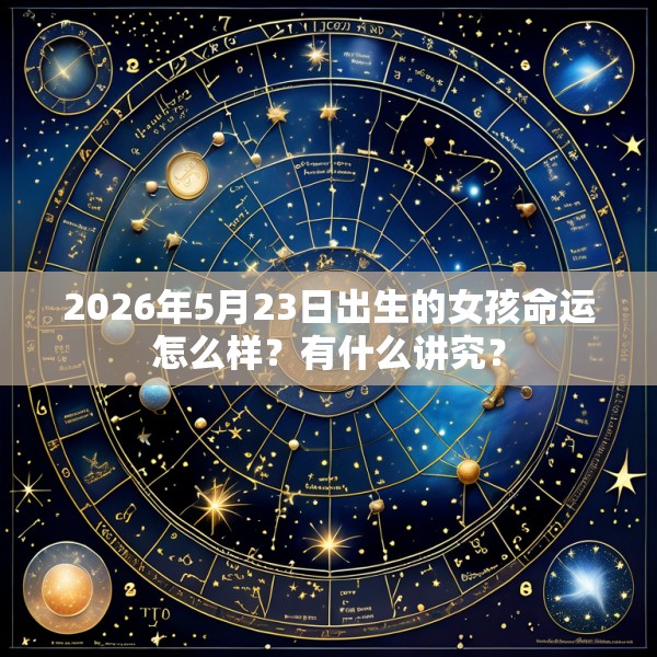 2026年5月23日出生的女孩命运怎么样？有什么讲究？