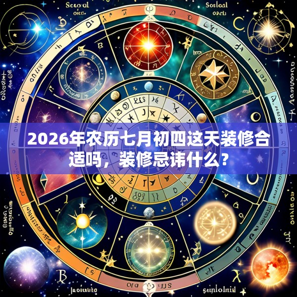 2026年农历七月初四这天装修合适吗，装修忌讳什么？