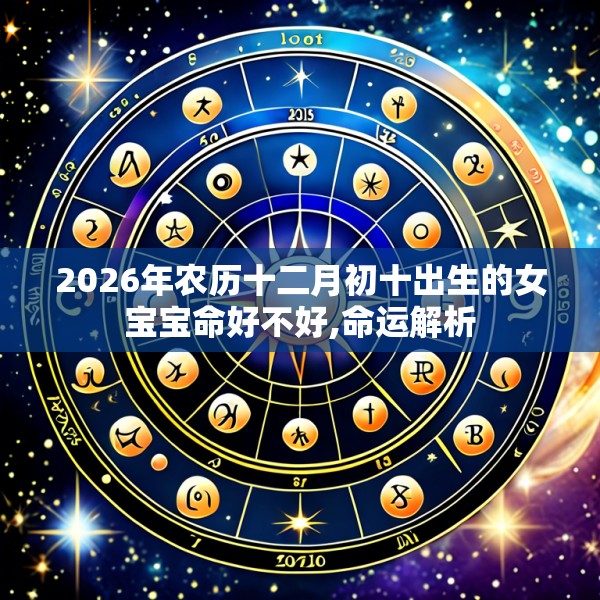 2026年农历十二月初十出生的女宝宝命好不好,命运解析