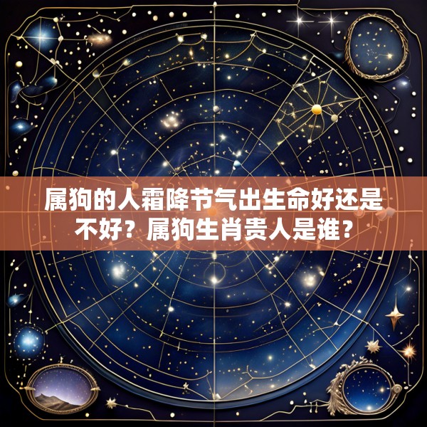 属狗的人霜降节气出生命好还是不好？属狗生肖贵人是谁？