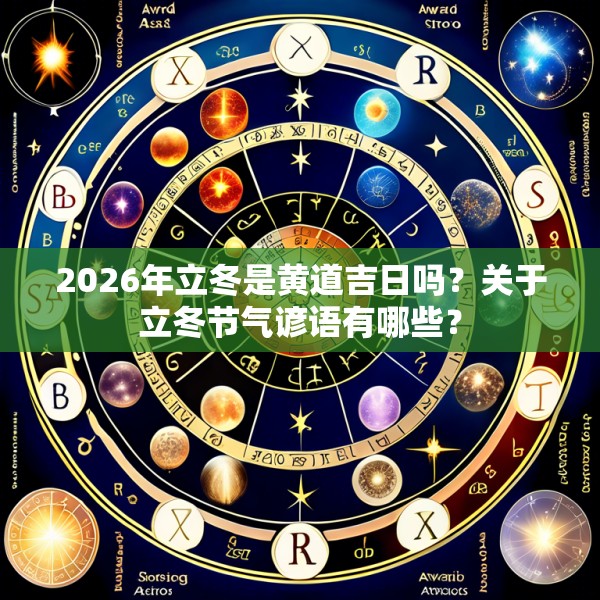 2026年立冬是黄道吉日吗？关于立冬节气谚语有哪些？