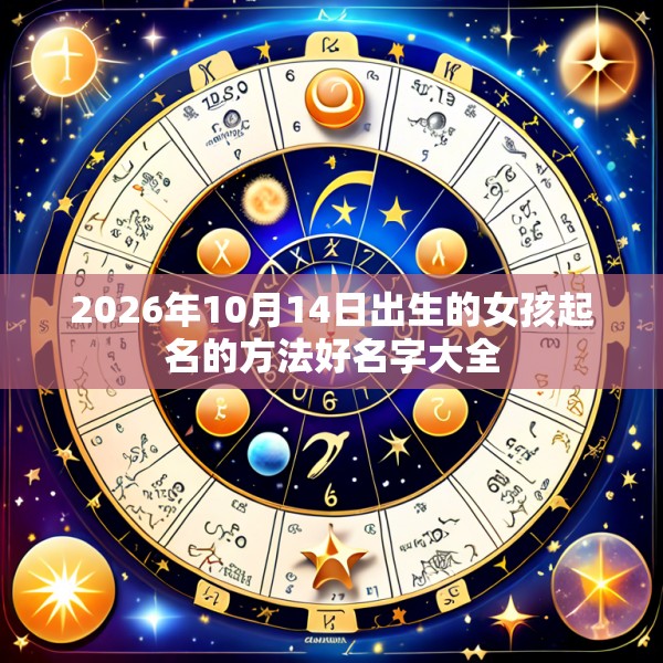 2026年10月14日出生的女孩起名的方法好名字大全