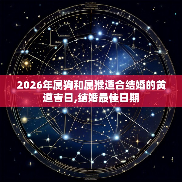 2026年属狗和属猴适合结婚的黄道吉日,结婚最佳日期